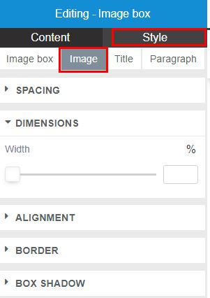 XRipe :  website builder imagebox element edit style image