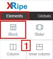 XRipe website builder widget block section icon