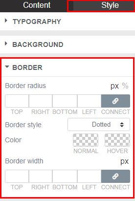 XRipe :  website builder element style border